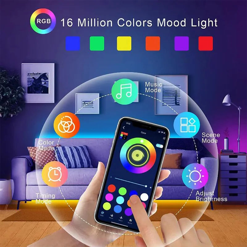 Vibrant Bluetooth LED Strip Lights™